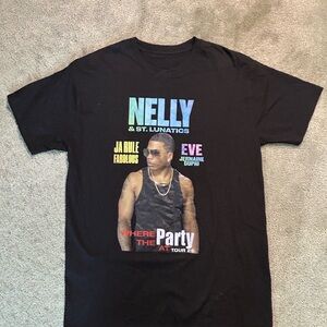 Where The Party At Tour T-Shirt LRG Nelly Ja Rule Eve Double-Sided Hip Hop Rap